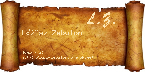 Lősz Zebulon névjegykártya